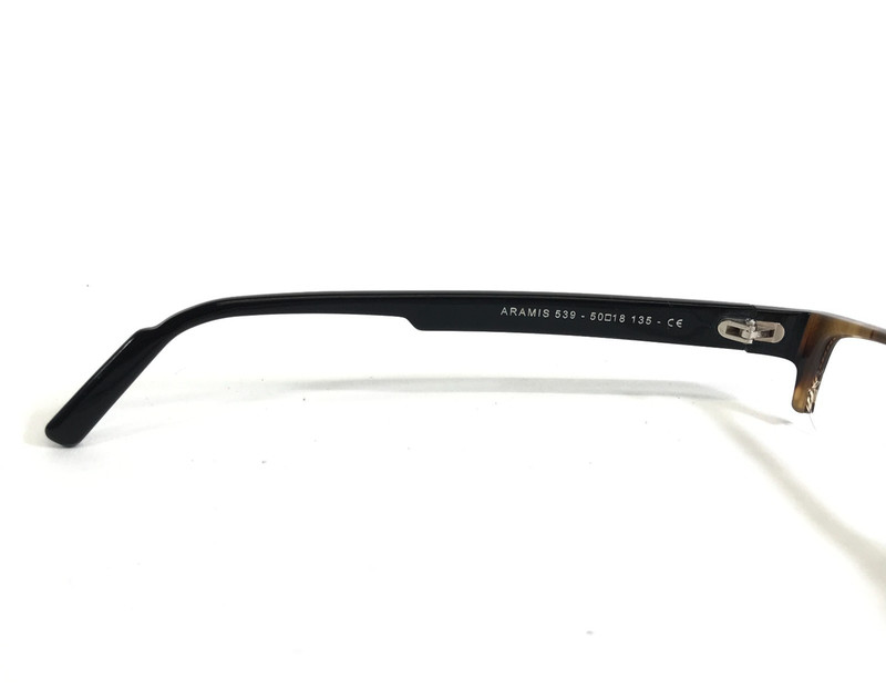 Jean Lafont Eyeglasses Frame ARAMIS 539 Brown Chevron Black Rectangle 50-18-135 gallery