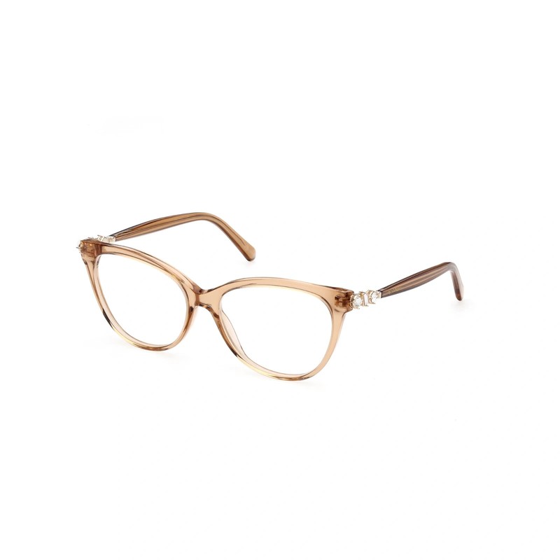 Swarovski SK5441 047 Brown Plastic Cat Eye Optical Eyeglasses Frame 55-15-140