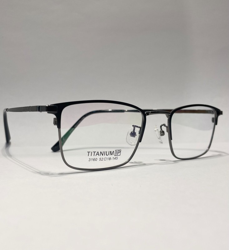 Trendy Quality Titanium Eye Glasses Frames BLACK / GUNMETAL Unisex Rx-Able gallery