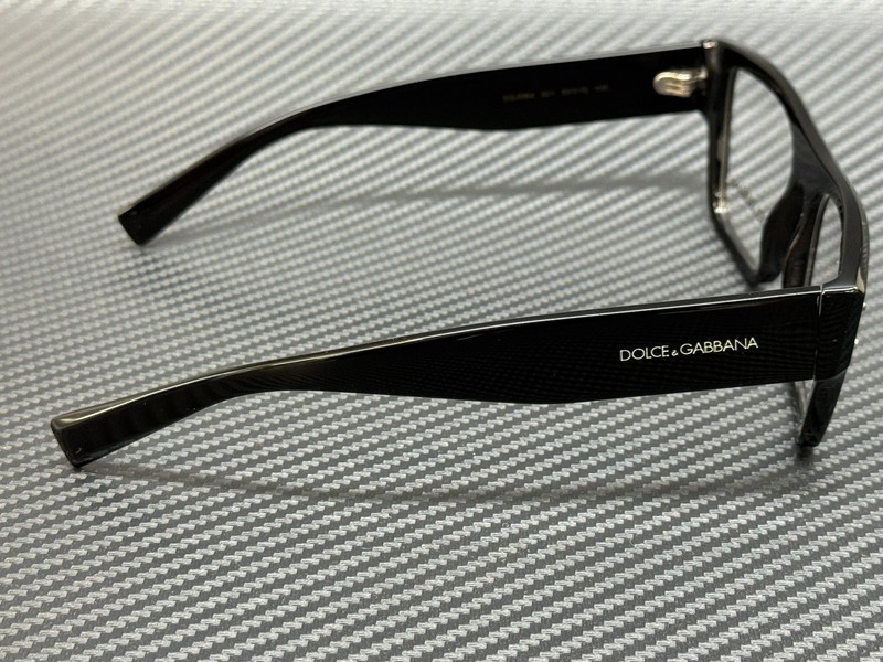 DOLCE & GABBANA DG3384 501 Black Men's 54 mm Eyeglasses gallery