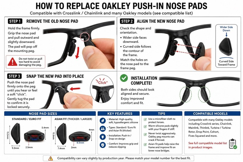 12 Nose Pad For-Oakley Pit Bull,Straightlink,Chainlink,Turbine,Badman,Crosslink gallery