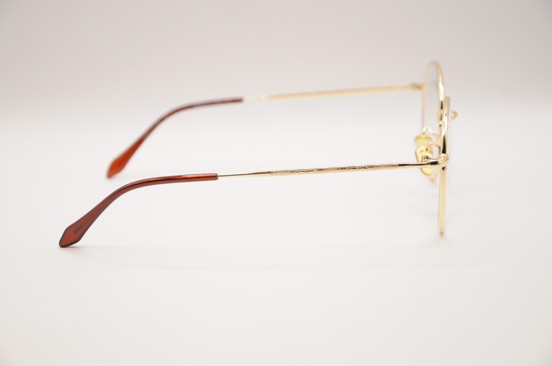 OTTOTO 35-000418 WATERLOO ROUND EYEGLASS FRAMES GOLD/RED 53-20-140 gallery