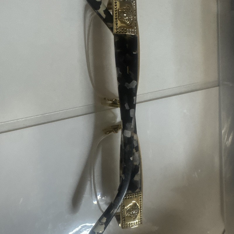 Versace VE 1175B Eyeglasses w/ Gold Frame and Non-Rx 53 mm Diameter Lenses,