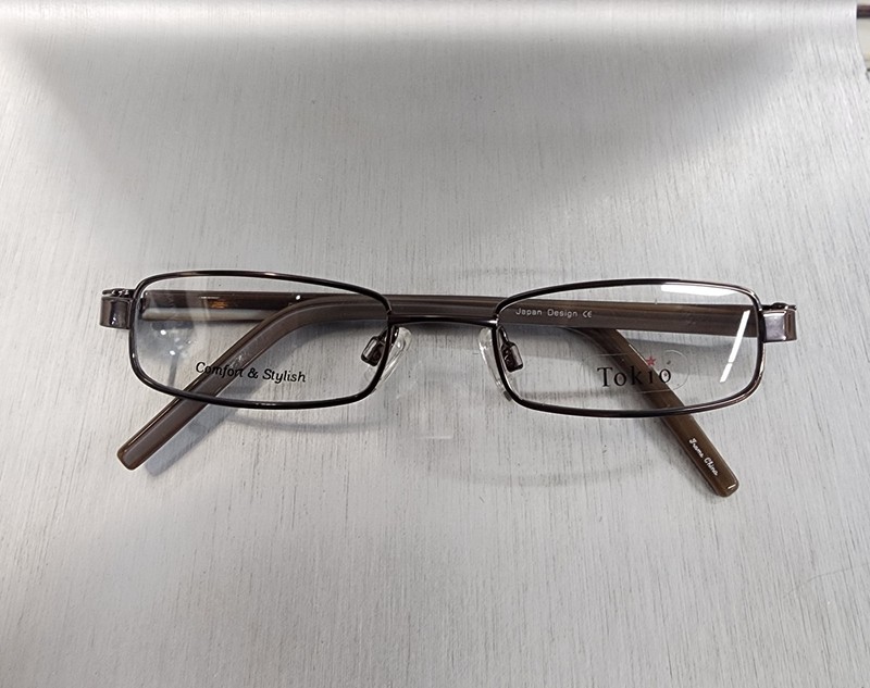 TOKIO Eyeglasses 944 Metal Frames 48-18-135 Coffee NEW