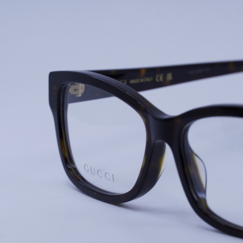 Gucci GG1259OA 002 Dark Havana 55mm Eyeglasses New Authentic gallery