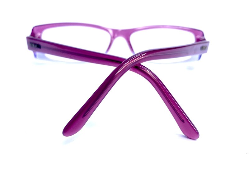 Versace Clear Lavender Pink Lucite Rectangular Glasses Italy MOD3039-B 53 16 135 gallery
