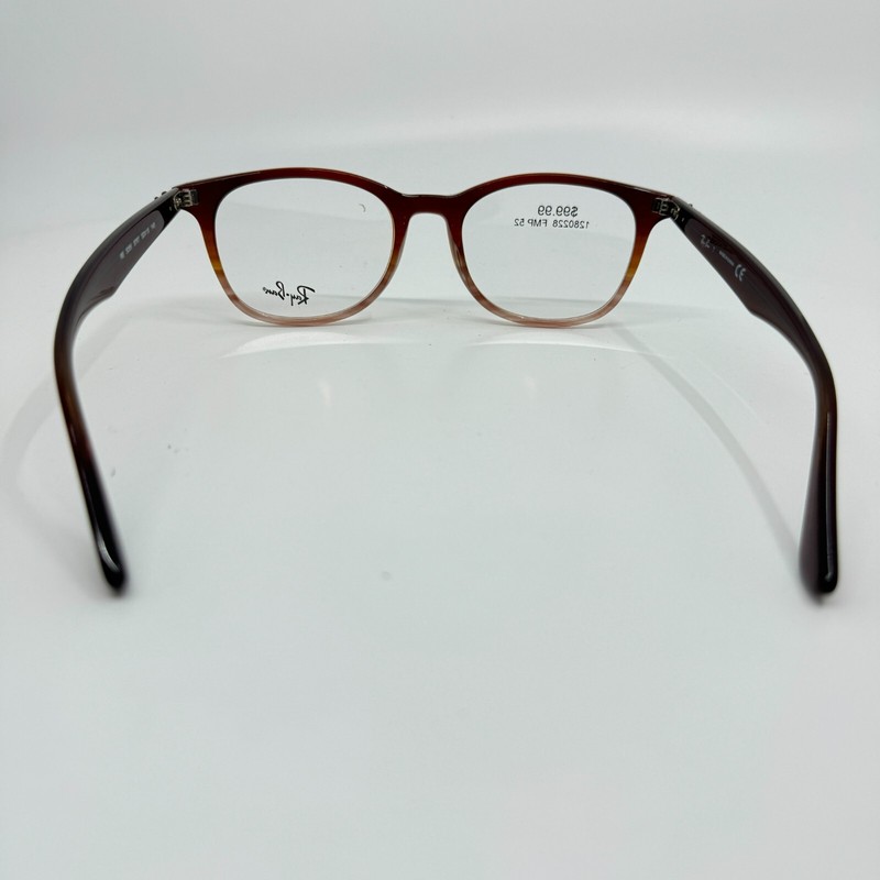 Ray-Ban Unisex Brown RB 5356 5767 52 19 145 Eyeglasses Plastic Frame H10494 gallery