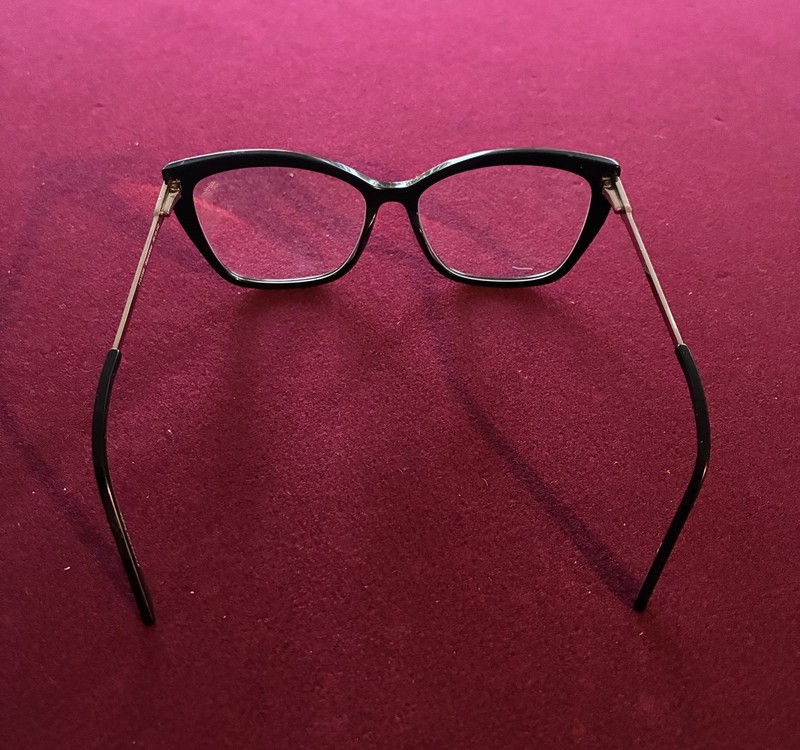 Frame Guy London T W1069 Cat Eye Black/Gold Eyeglasses 56-15-142 Women gallery