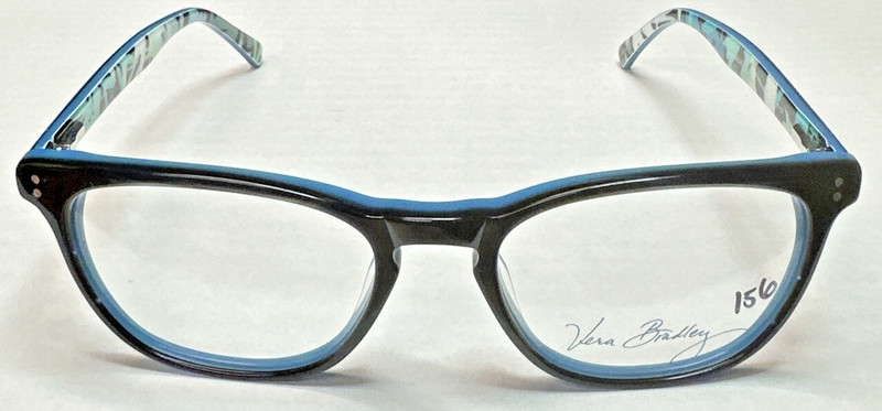 Vera Bradley Theresa Black Blue Womens Eyeglasses Camofloral (CMF) 49-17-135
