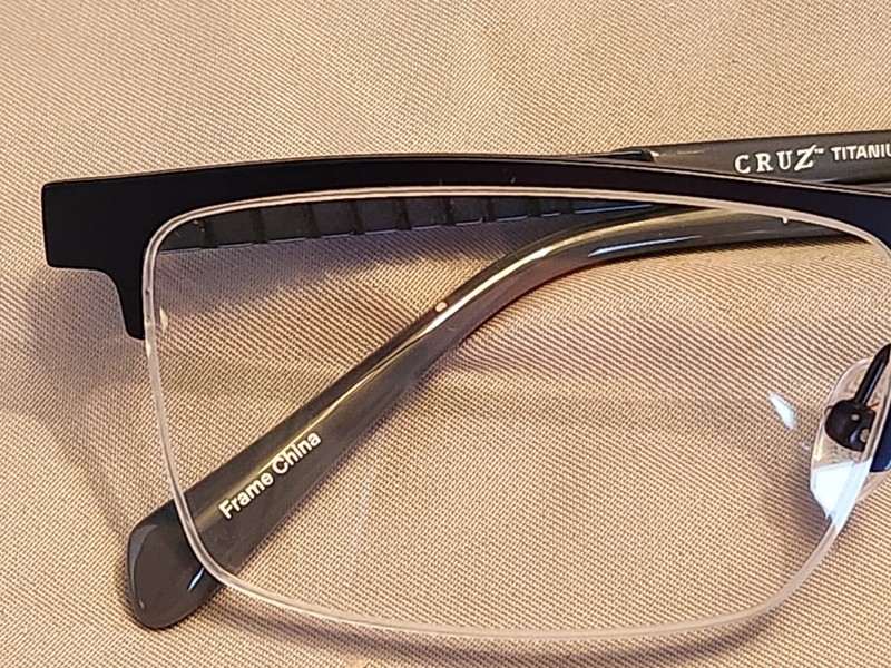 New Men's Cruz Eyeglass Frame I 405 Indigo Titanium Semi-Rimless 56-18-145 gallery