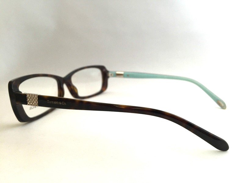 Authentic Tiffany & Co. TF 2070-B 8015 53mm Dark Havana Blue Frame Glasses Italy gallery