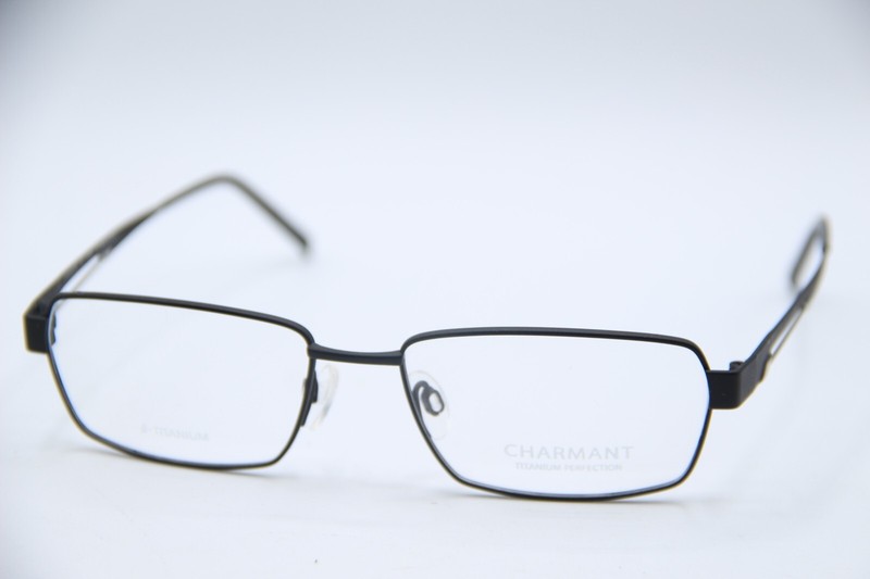 NEW CHARMANT TITANIUM PERFECTION CH11429 BLK AUTHENTIC DESIGNER EYEGLASSES 55-17