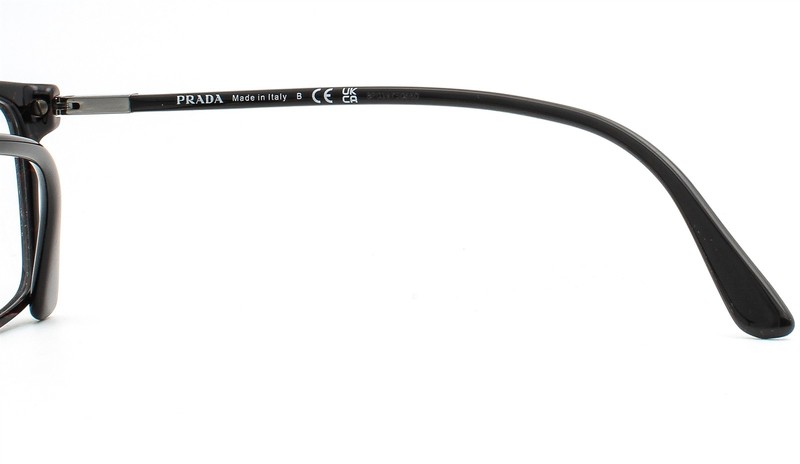 Prada VPR 01W 11F-1O1 Eyeglasses Glasses Polished Black Red Marble 54mm w/case gallery