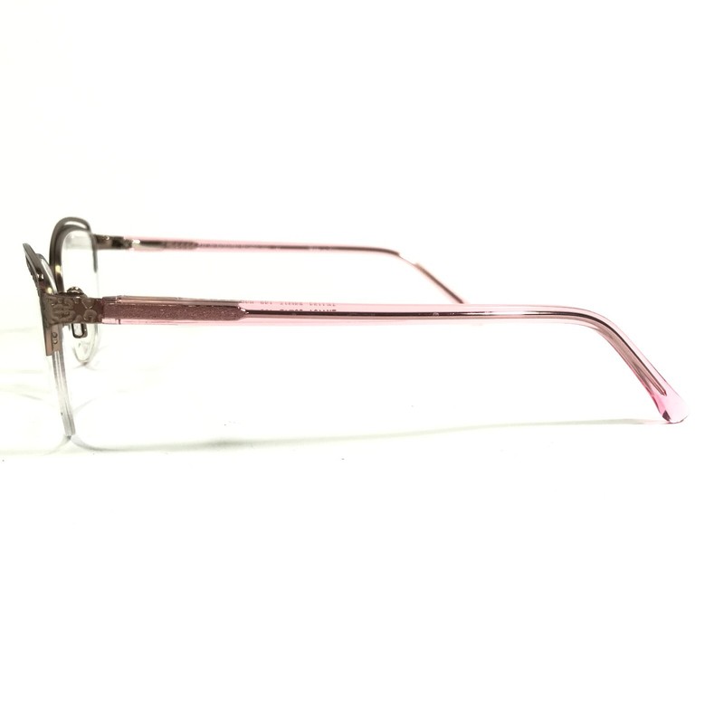 Takumi TK1124 030 Eyeglasses Frames Pink Gold Cat Eye Half Rim 52-17-135 gallery