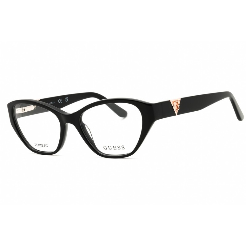 Guess Women’s Eyeglasses Cat Eye Shiny Black Acetate Full Rim Frame GU50162 001