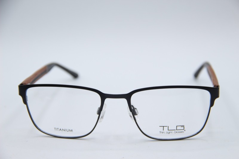 NEW THIN LIGHT GLASSES TLG NU054 C01 BLACK GUNMETAL AUTHENTIC EYEGLASSES 55-19 gallery