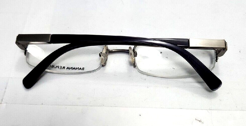 Banana Republic Trevor Silver Metal Rectangle Eyeglasses Frames 54-20 140 New gallery