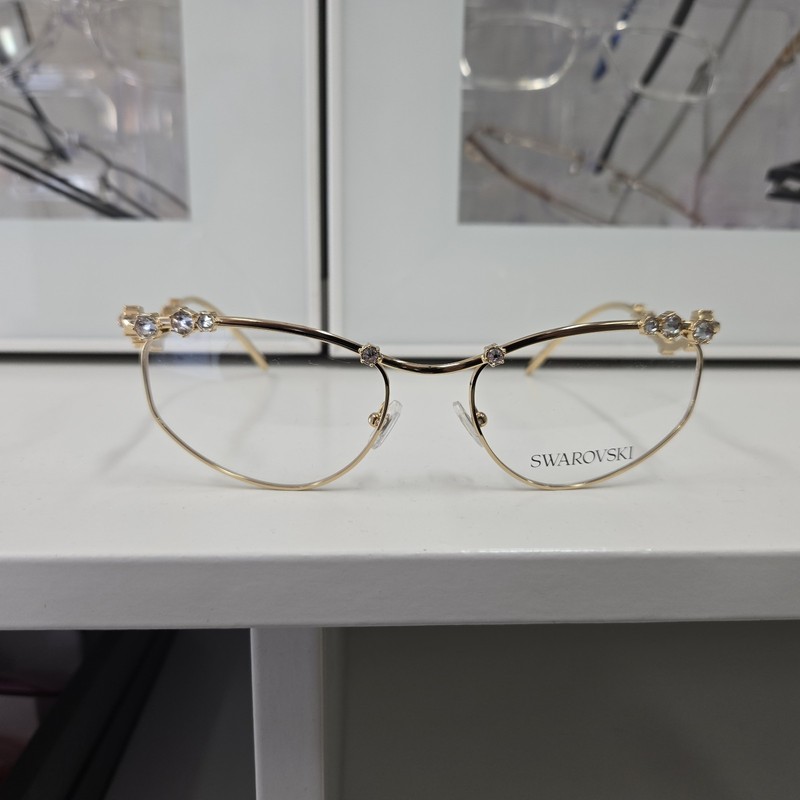 Swarovski SK 1015 4004 Gold Metal Irregular Eyeglasses 55mm
