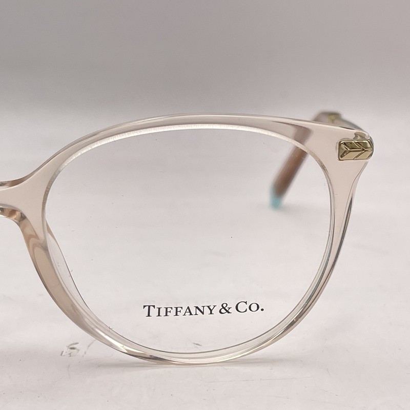 Tiffany & Co Womens Round Phantos Thin Eyeglasses TF2209 Transparent Nude gallery
