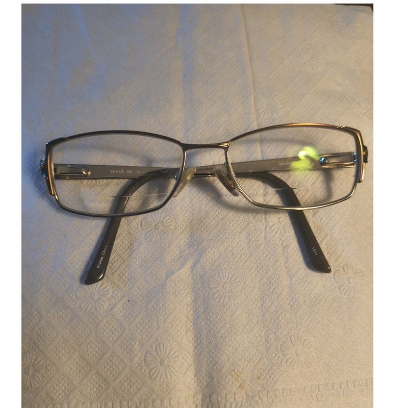 Splendor SP812 BR Gold Rectangle Eyeglasses 51mm Full Rim 15mm Bridge 135mm