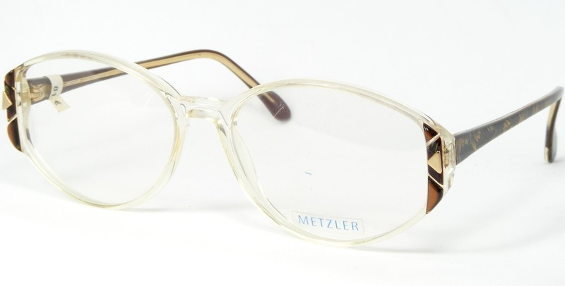 Vintage METZLER Mod. 1217 834 CLEAR /BROWN /GOLD EYEGLASSES 56-16-135mm Germany