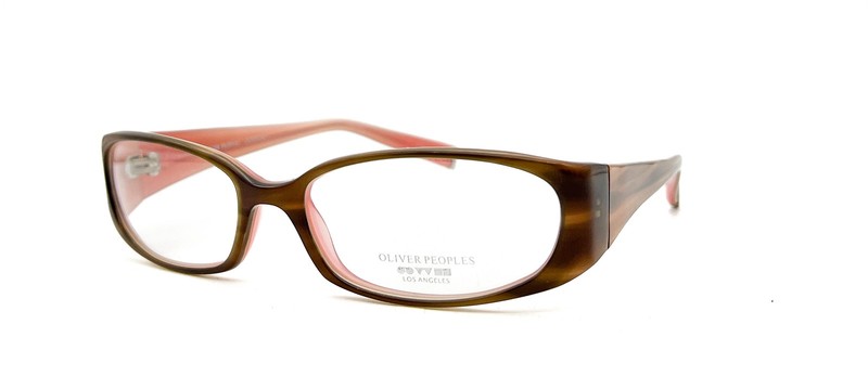 NEW OLIVER PEOPLES FELINE OTPI BROWN HORN PINK AUTHENTIC EYEGLASSES 55-17-127