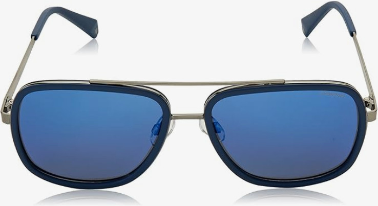 Polaroid Sunglasses PLD6033 Polarized 57-16-145 shiny gun BLUE PLD6033-PJP5X