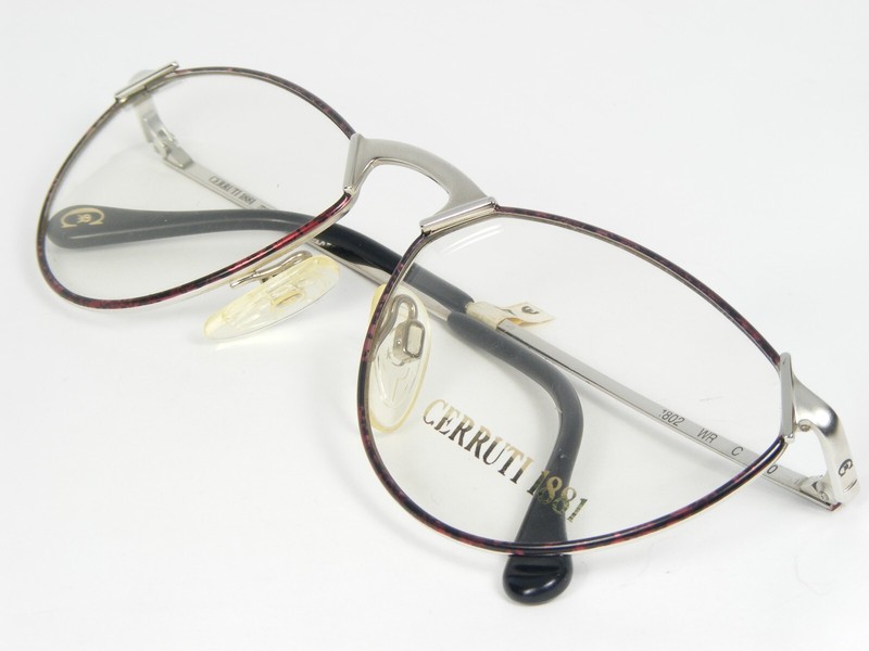 Vintage Cerruti 1881 C 1802 WR PURPLE SILVER EYEGLASSES GLASSES FRAME C1802 56mm gallery
