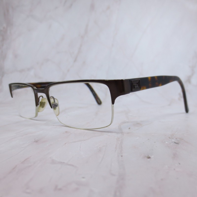 Versace MOD 1184 1269 Brown Tortoise Semi Rimless Eyeglasses Frames 53-18-140 gallery