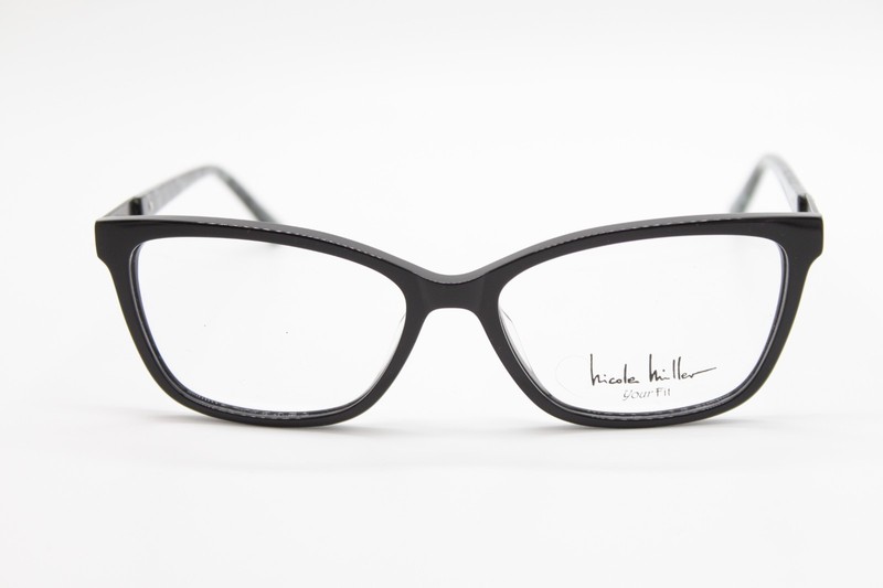 NEW NICOLE MILLER ATWATER C01 BLACK BLUE AUTHENTIC EYEGLASSES 57-17 gallery