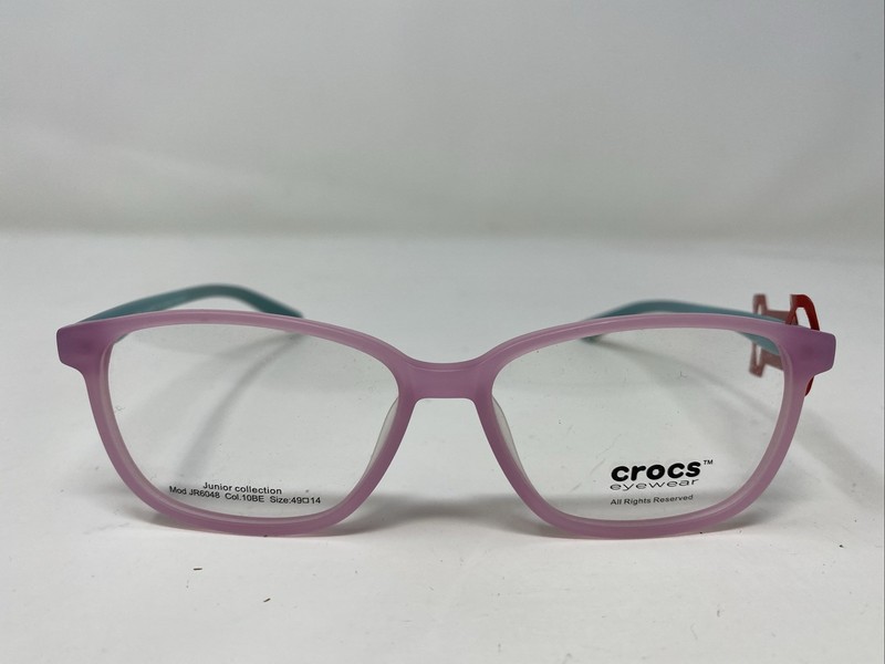 Crocs Eyewear Mod. JR6048 Col.10BE 49-14-128 Pink Full Rim Eyeglasses Frame BX10