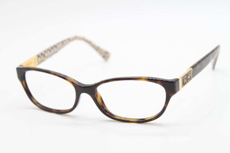 NEW COACH HC 6061 EMMA 5262 DARK TORTOISE SAND GOLD AUTHENTIC EYEGLASSES 52-15