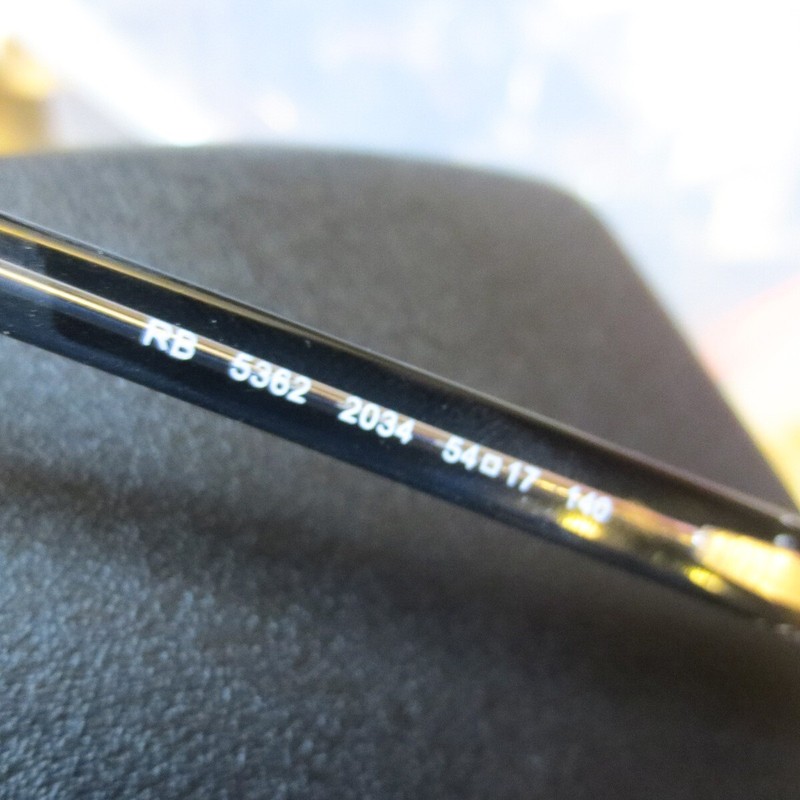 Ray Ban Eyeglasses Frame RB5362-2034 Women Black Clear Full Rim Square 54-17-140 gallery