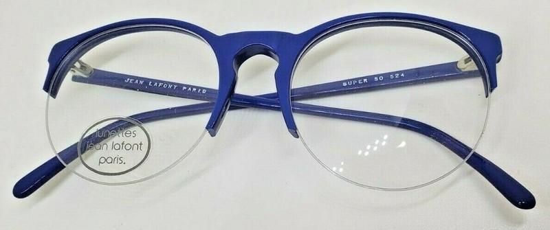 Vontage Jean Lafont Eyeglasses Super 50 Semi Rimless Made in France Retro Geek