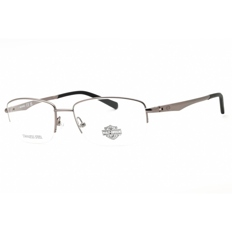 Harley Davidson Men’s Eyeglasses Matte Light Nickeltin Metal Frame HD50063 011