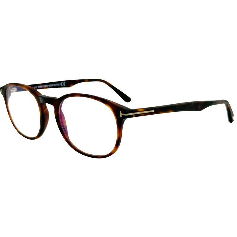 Tom Ford FT5680 B Mens Plastic Eyeglass Frame 054 Matte Red Havana 51-20 Italy