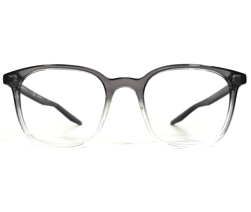 Nike Eyeglasses Frames 7124 035 Gray Clear Fade Square Full Rim 50-19-145