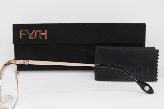 NEW FYSH 3728 S200 BLACK GOLD PURPLE GUNMETAL AUTHENTIC EYEGLASSES 54-17 gallery