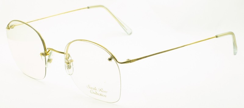 SAVILE ROW ENGLAND Rimway Gold 54x20mm Eyewear FRAMES RX Optical Eyeglasses -NOS