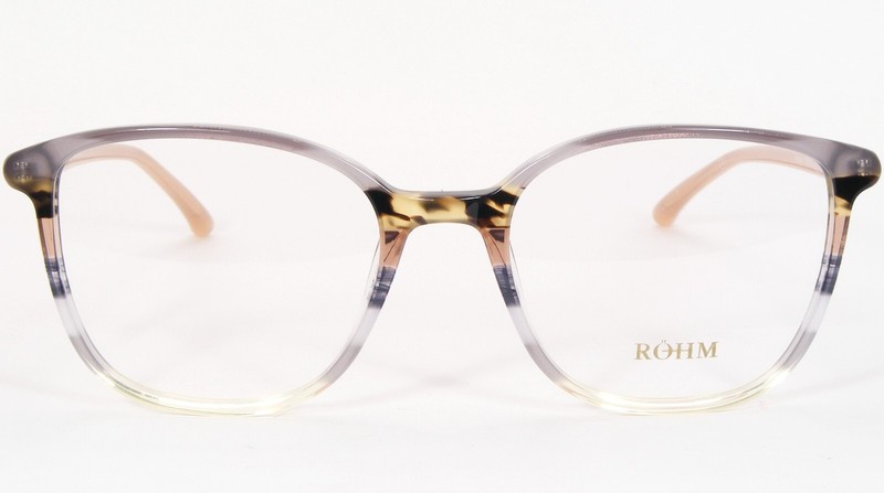 Röhm Smoky Quartz Grey Brown Transparent UNIQUE RARE EYEGLASSES ROHM 51-18-140mm gallery