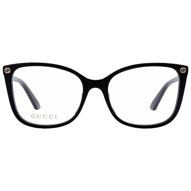 Gucci Square Ladies Eyeglasses GG0026O 001 53-17-140