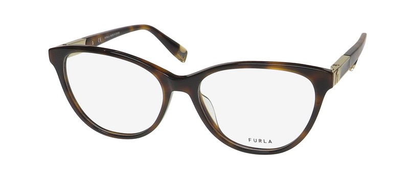 NEW FURLA VFU388 EYEGLASSES 54-16-140 CAT EYE WOMENS PLASTIC 01AY TORTOISE