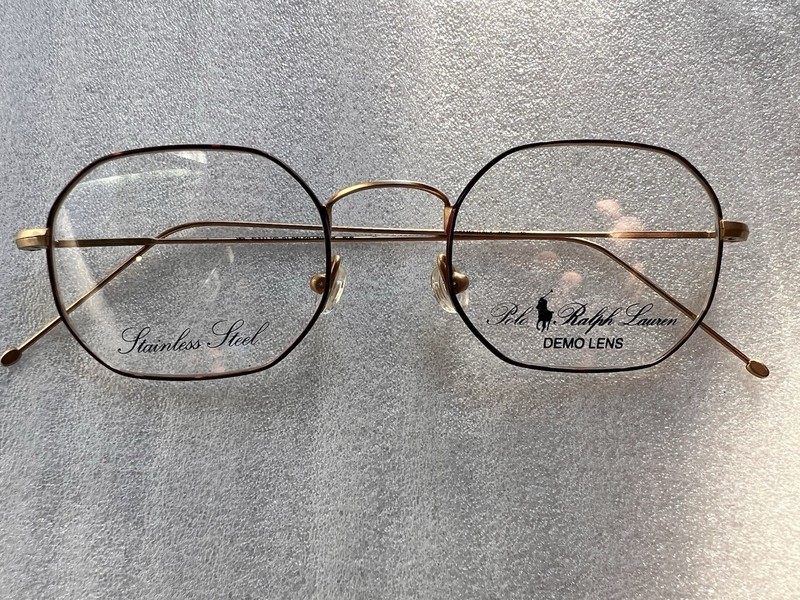 Polo Ralph Lauren Stainless Steel Eyeglasses Frame Model 126. Gold/Tortoise