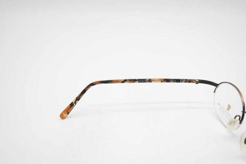 Vintage Glasses Neostyle OFFICE 521 Brass Brown Half Rim Eyeglass Frame gallery
