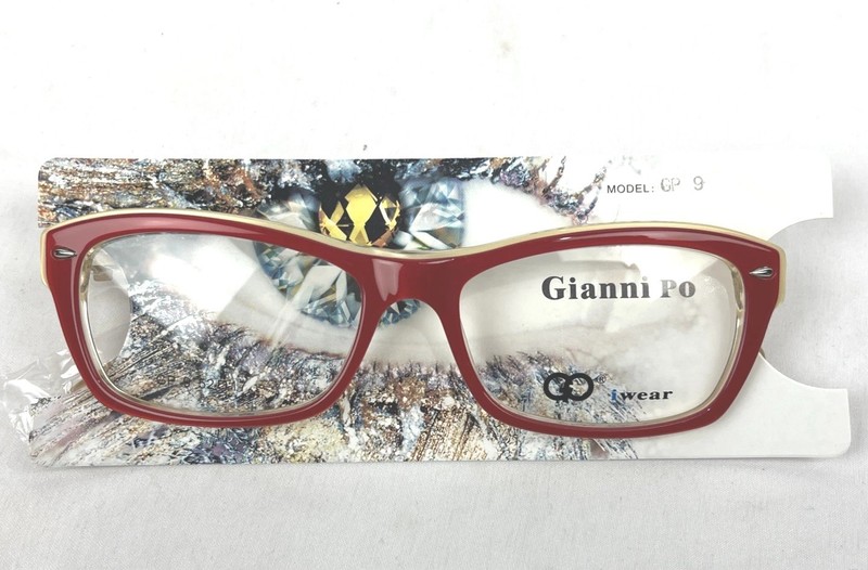 GO i Wear Gianni PO Women’s Eyeglass Frame ITALIAN Design GP 9 RED 52-17 140 NEW