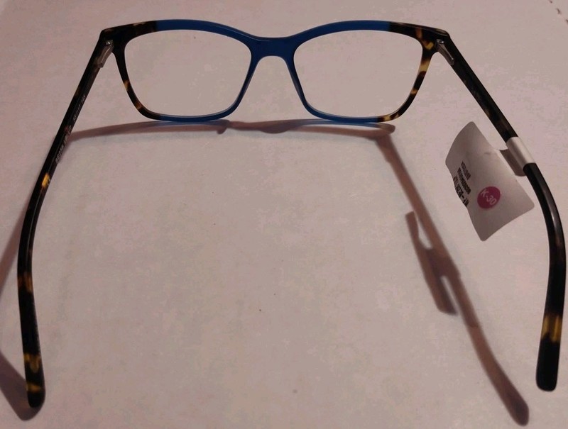 B.e Bio Eyes Tulip BE256 LBLUT Eyeglass Frame Full Blue Brown Tortoise 55-17-145 gallery
