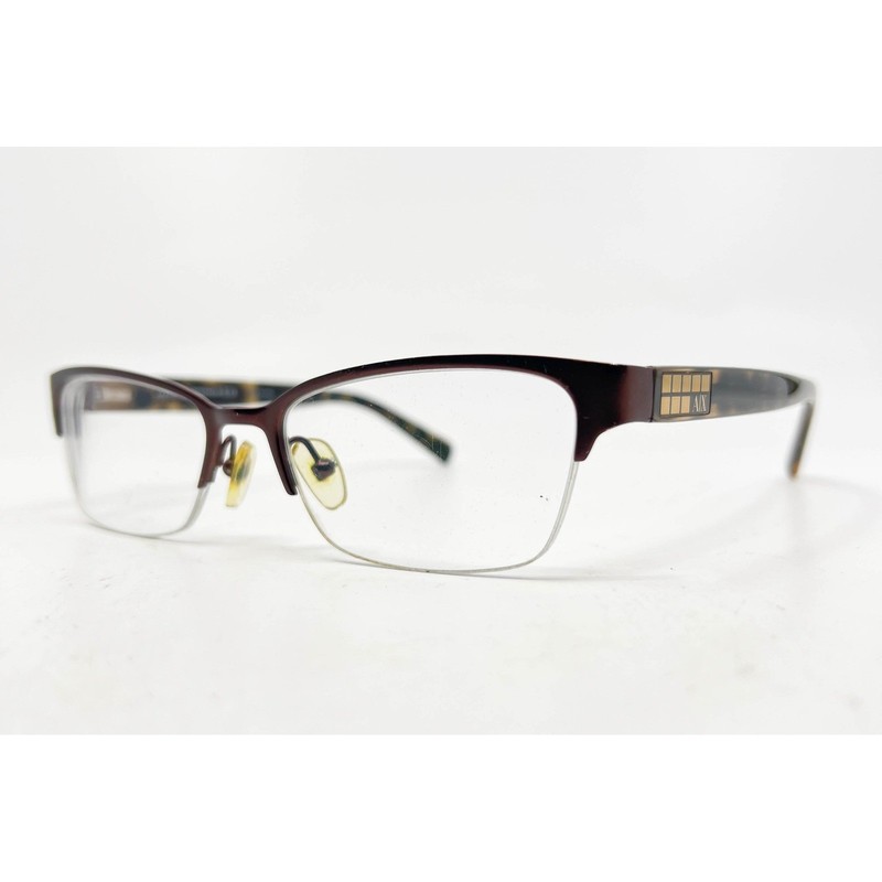 Armani Exchange AX 1004 6016 Womens Eyeglasses Burgundy Half Rim 52-17-135