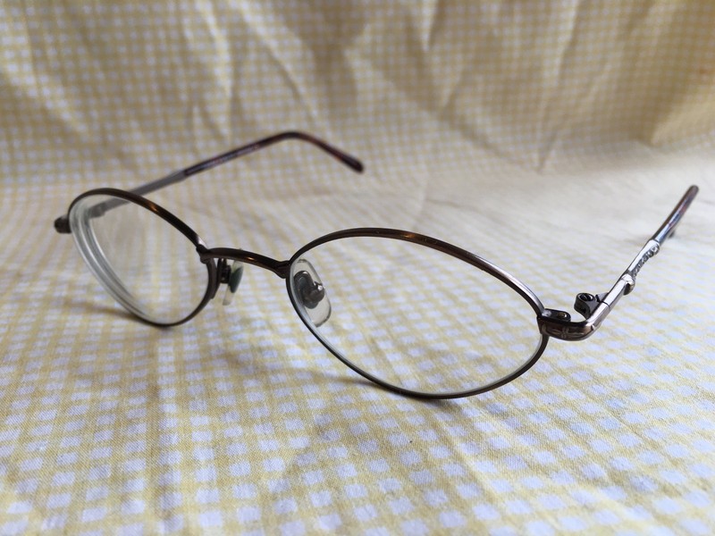 Laura Ashley Phoebe Bronze Demi Amber Eyeglasses Frames Made in Japan