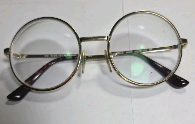Vogue VO4085 -S Gina Hadib Eyeglasses Gold 50 19 135 3N Italy FRAMES ONLY Euc