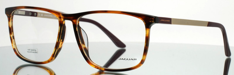 JAGUAR 31030 4764 Brown Gold Mens Rectangle Full Rim Eyeglasses 56-15-145 B:41